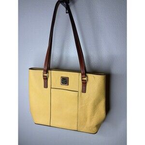 Dooney & Bourke Purse Tote Pebble Grain Small Lexington Shopper Yellow/Dandelion